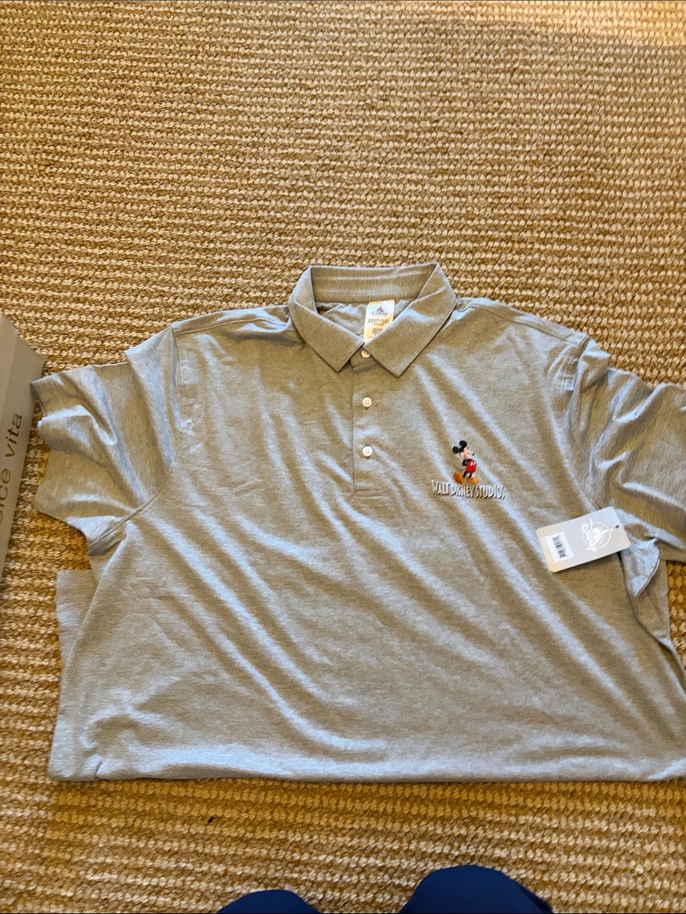Disney Gray Polo with Embroidered Mickey